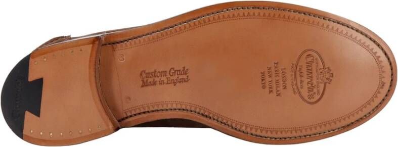 Church's Stijlvolle Suède Loafer met Logodetail Brown Heren