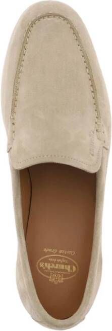 Church's Suede Leather Lyn Moccas Loafers Beige Dames