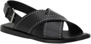 Church's Verstelbare leren sandalen met kruisbanden Black Dames