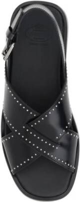 Church's Verstelbare leren sandalen met kruisbanden Black Dames
