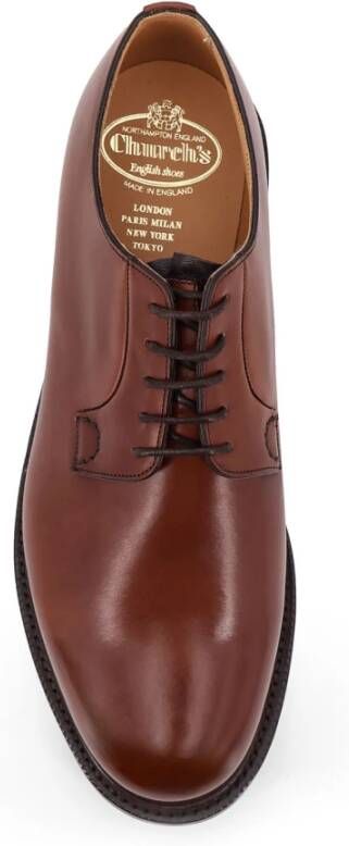 Church's Vetersluiting Leren Platte Schoenen