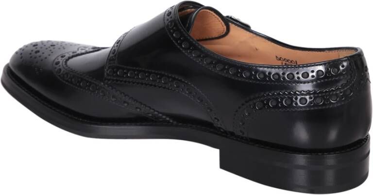 Church's Zwarte Ballerina Flats Elegant Brogue Design Black Dames