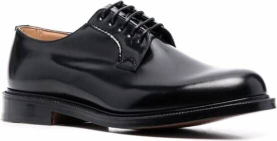 Church's Zwarte geborsteld leren Derby schoenen Black Heren
