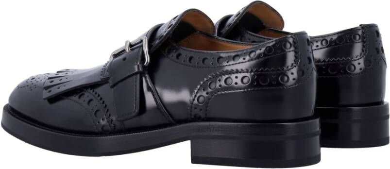 Church's Zwarte leren brogue monniksband schoenen
