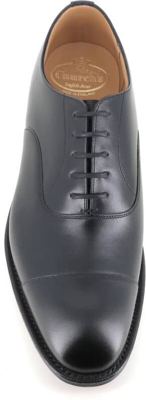 Church's Zwarte Oxford platte schoenen