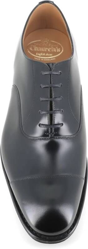 Church's Zwarte Oxford platte schoenen