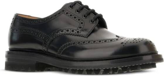 Church's Zwarte Zijde & Nylon Platte Schoenen