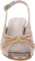 Cinzia Soft Dames Hakken Schoenen Van Imitatieleer En Stof Beige Dames - Thumbnail 3