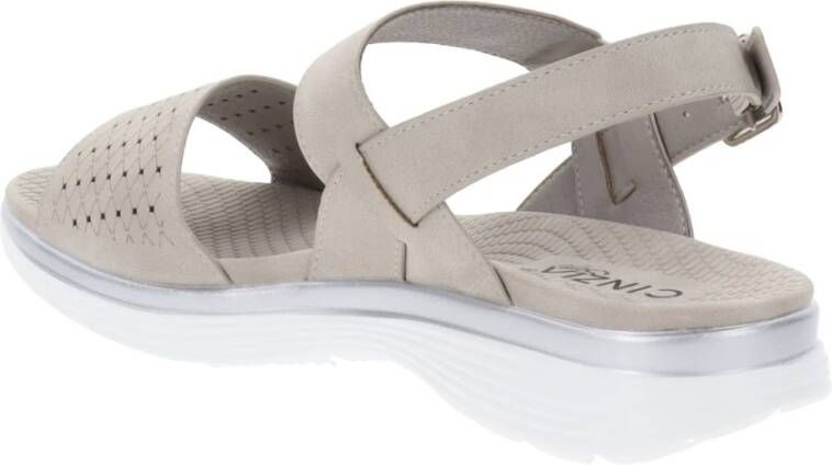 Cinzia Soft Dames Sandalen van Kunstleer Gesp Sluiting Gray Dames