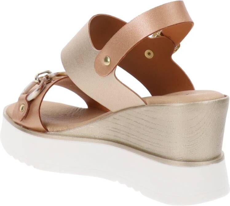 Cinzia Soft Dames Sandalen van Kunstleer met Gesp Sluiting Brown Dames