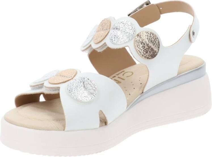 Cinzia Soft Dames Sandalen van Kunstleer met Gesp Sluiting White Dames