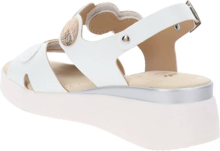 Cinzia Soft Dames Sandalen van Kunstleer met Gesp Sluiting White Dames