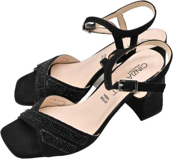 Cinzia Soft Zwarte hoge hak sandalen Elegante stijl Black Dames