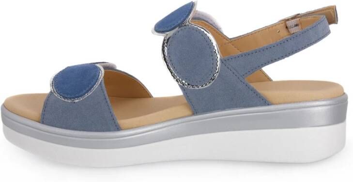 Cinzia Soft Flat Sandals Blauw Dames