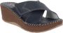 Cinzia Soft Flat Sandals Blue Dames - Thumbnail 2
