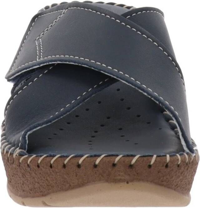 Cinzia Soft Flat Sandals Blue Dames