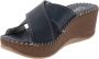 Cinzia Soft Flat Sandals Blue Dames - Thumbnail 4
