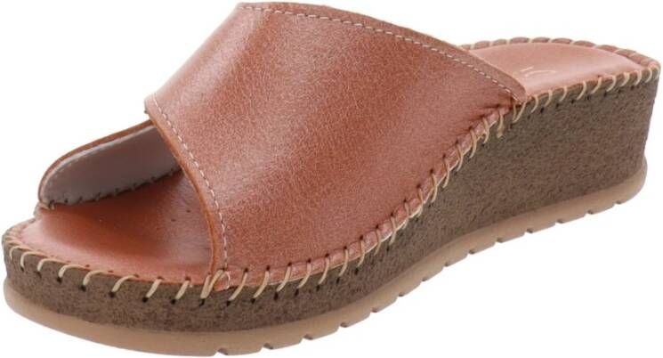 Cinzia Soft Flat Sandals Brown Dames