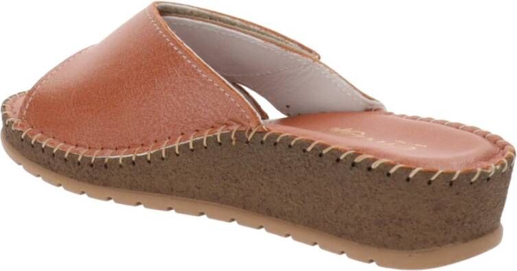 Cinzia Soft Flat Sandals Brown Dames