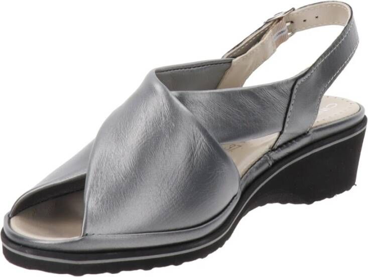 Cinzia Soft Flat Sandals Grijs Dames