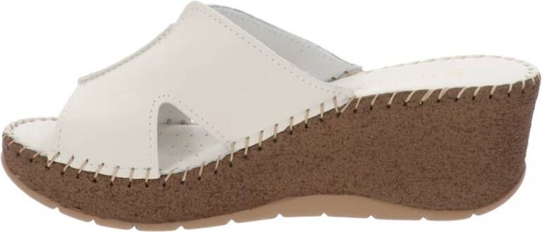 Cinzia Soft Flat Sandals White Dames