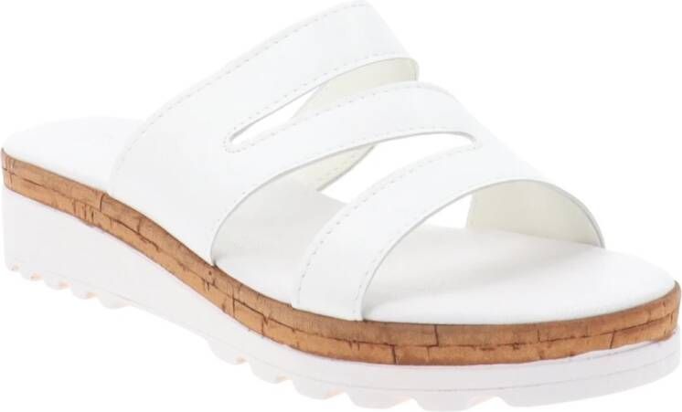 Cinzia Soft Flat Sandals Wit Dames