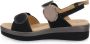 Cinzia Soft Zwarte spiegelfinish platte sandalen Black Dames - Thumbnail 3
