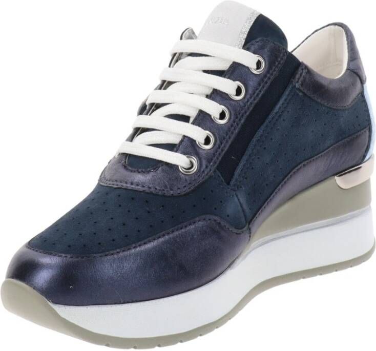 Cinzia Soft Leren Dames Sneakers Stijlvol Comfort Blue Dames