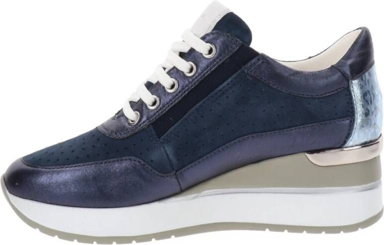 Cinzia Soft Leren Dames Sneakers Stijlvol Comfort Blue Dames