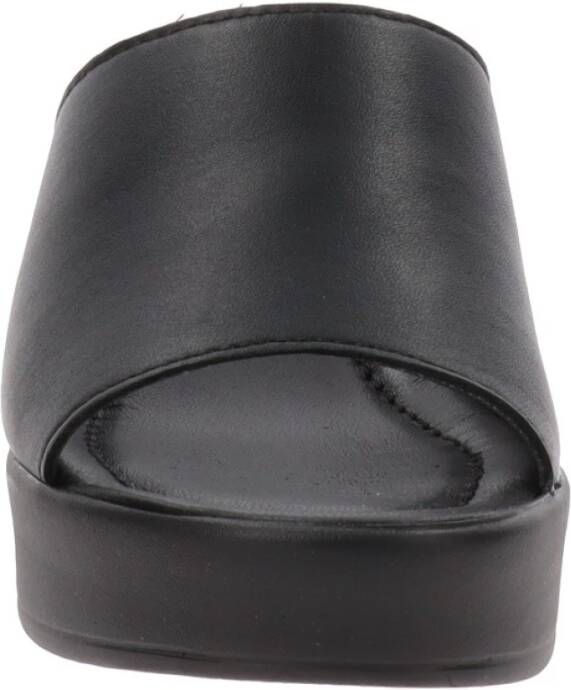 Cinzia Soft Leren Damesandalen Slip-On Sluiting Black Dames