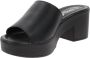 Cinzia Soft Leren Damesandalen Slip-On Sluiting Black Dames - Thumbnail 5