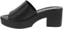 Cinzia Soft Leren Damesandalen Slip-On Sluiting Black Dames - Thumbnail 6