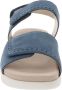 Cinzia Soft Leren Damessandalen met Klittenbandsluiting Blue Dames - Thumbnail 10