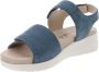 Cinzia Soft Leren Damessandalen met Klittenbandsluiting Blue Dames - Thumbnail 11