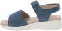 Cinzia Soft Leren Damessandalen met Klittenbandsluiting Blue Dames - Thumbnail 12