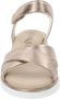 Cinzia Soft Leren Sandalen met Klittenbandsluiting Beige Dames - Thumbnail 3