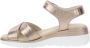 Cinzia Soft Leren Sandalen met Klittenbandsluiting Beige Dames - Thumbnail 5