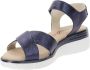 Cinzia Soft Leren Dames Sandalen met Klittenbandsluiting Blue Dames - Thumbnail 11