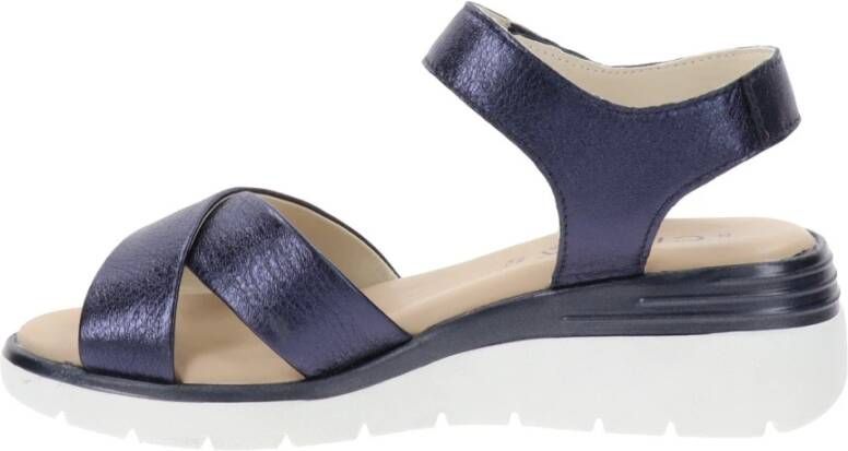 Cinzia Soft Leren Sandalen voor Vrouwen Blue Dames