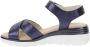 Cinzia Soft Leren Dames Sandalen met Klittenbandsluiting Blue Dames - Thumbnail 12