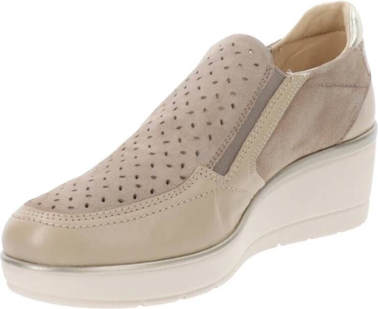 Cinzia Soft Loafers Beige Dames