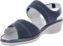Cinzia Soft Leren Damesandalen Comfort Stijl Blue Dames - Thumbnail 12