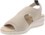 Cinzia Soft Stoffen Dames Sandalen Stijlvol Comfort Beige Dames - Thumbnail 4