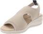 Cinzia Soft Stoffen Dames Sandalen Stijlvol Comfort Beige Dames - Thumbnail 12