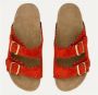 Claris Virot Python sandalen met gouden messing studs Red Dames - Thumbnail 2