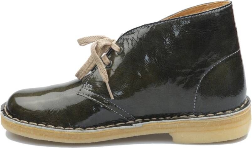 Clarks Metallic Leren Desert Boot Dames Enkellaars Grijs Dames