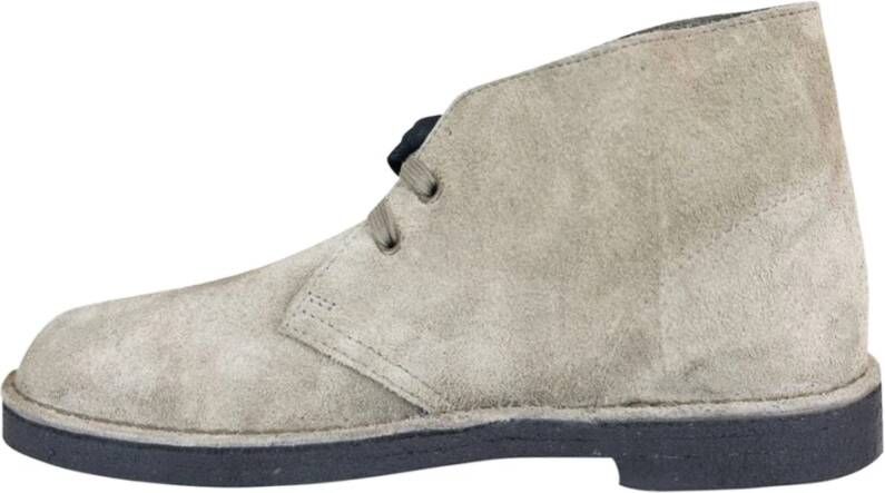 Clarks Grijze Platte Schoenen Grijs Heren