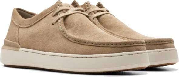 Clarks Beige Suède Bootschoen Moderne Stijl Beige Heren