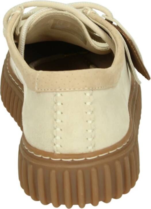 Clarks Beige Suède Casual Lage Schoenen