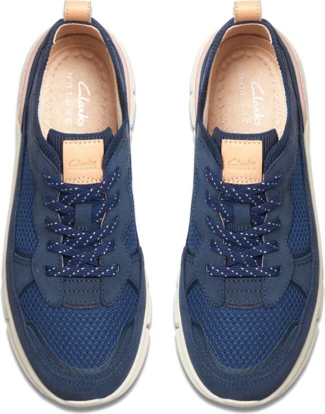 Clarks Blauwe Damessneakers Nature X Cove Blue Dames